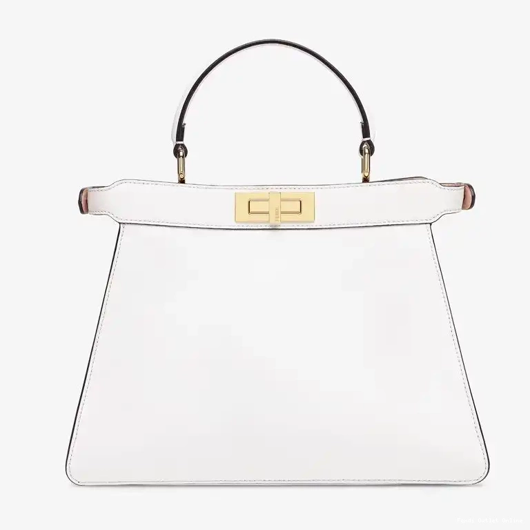 Affordable Bag White ISeeU In Laether Fendi Medium Peekaboo Nappa 0611